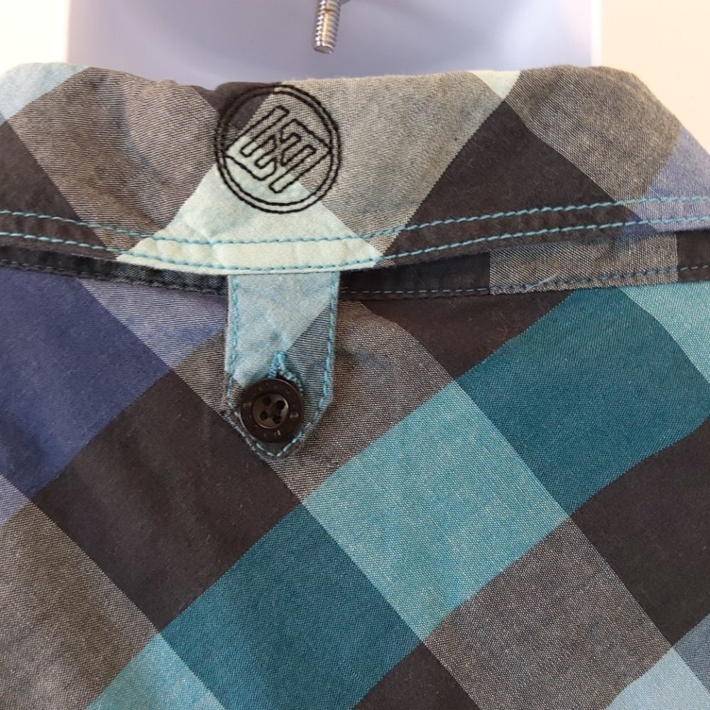 (3/$20) ENYCE button front checkered shirt - Picture 9 of 12